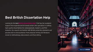 Best British Dissertation Help – Expert UK Writers for Distinction-Level Work