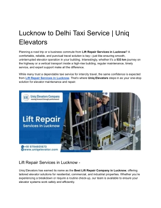 Lift Repair Services in Lucknow (1)