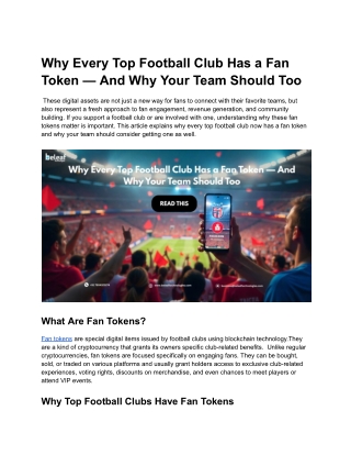 fan token development