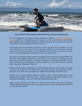 The Best Nuevo Nayarit Surfing Lessons.