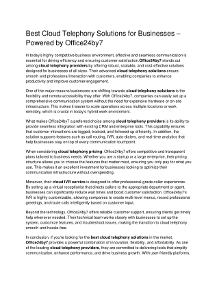 Best Cloud Telephony Solutions for Businesses  Powered by Office24by7.docx  Google Docs