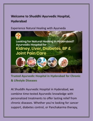 Get a Complete Look Inside the Best Ayurvedic Hospital in Hyderabad – Download N