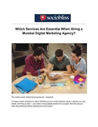 Which Services Are Essential When Hiring a Mumbai Digital Marketing Agency_