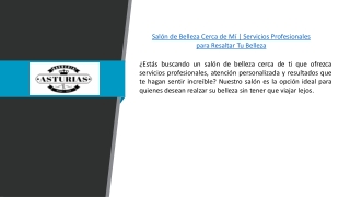 Salón de Belleza Cerca de Mí | Servicios Profesionales para Resaltar Tu Belleza
