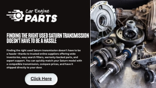 finding the right used saturn transmission doesn