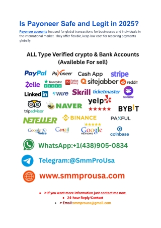Is Payoneer Safe and Legit in 2025