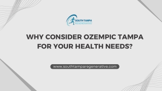 Why Consider Ozempic Tampa for Your Health Needs?