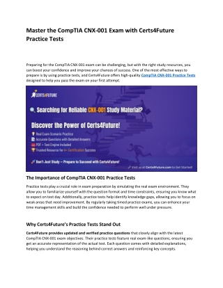 CompTIA CNX-001 Practice Test