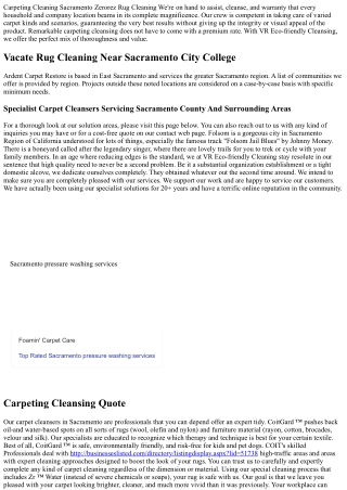 Cleaning Up Services In Sacramento County