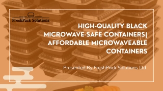 High-Quality Black Microwave-Safe Containers| Affordable Microwaveable Container