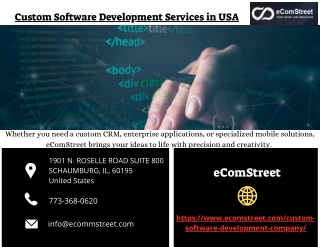 Custom Software Development Services in USA