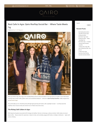 Best Cafe For Couples In Agra - Qairo Agra