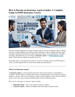 How to Become an Insurance Agent in India