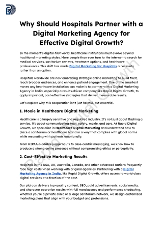 Why Should Hospitals Partner with a Digital Marketing Agency for Effective Digital Growth_