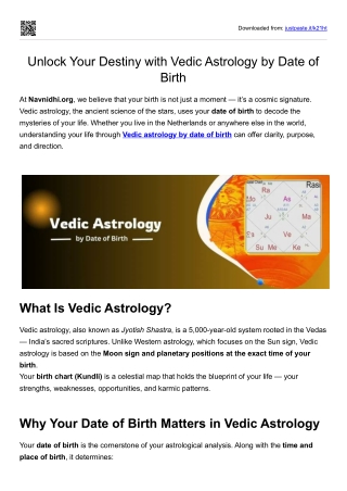 Unlock Your Destiny with Vedic Astrology by Date of