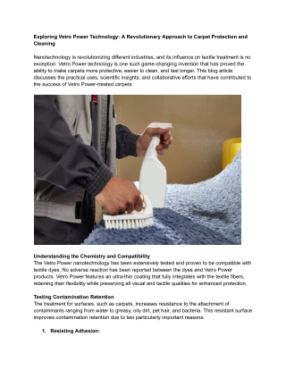 Exploring Vetro Power Technology_ A Revolutionary Approach to Carpet Protection and Cleaning