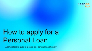 Quick and easy personal loan