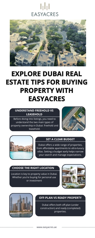 Explore Dubai Real Estate Tips for Buying Property with EasyAcres