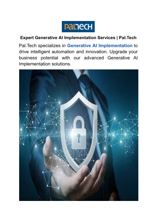 expert generative ai implementation services