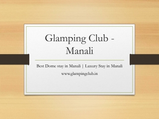 Nature Meets Comfort at Glamping Club