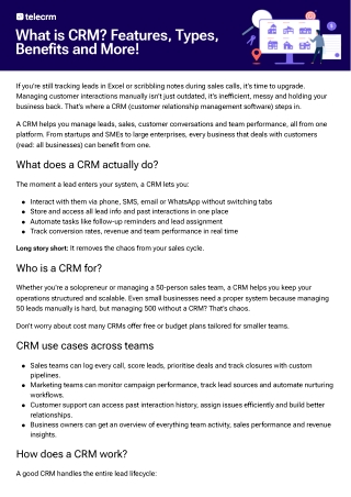 What is CRM