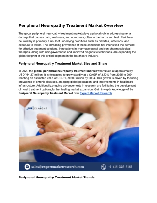 Peripheral Neuropathy Treatment Market Size & Trends - 2034