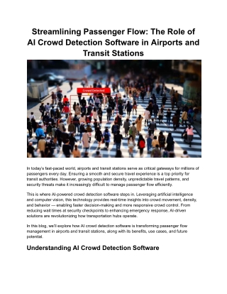 Streamlining Passenger Flow_ The Role of AI Crowd Detection Software in Airports and Transit Stations