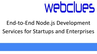 End-to-End Node.js Development Services for Startups and Enterprises