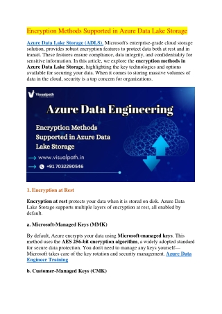 Top Azure Data Engineer Training | Online Course Hyderabad