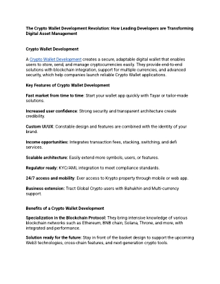 The Crypto Wallet Development Revolution_ How Leading Developers are Transforming Digital Asset Management