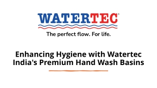 Premium Hand Wash Basins for Better Hygiene | Watertec