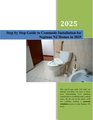Step by Step Guide to Commode Installation for Neptune NJ Homes in 2025