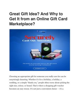 Discover the Best Shopping Gift Vouchers in the UK with Cardpem