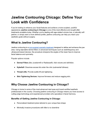 jawline contouring chicago define your look with