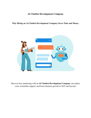 Why Hiring an AI Chatbot Development Company Saves Time and Money