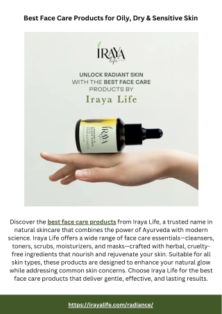 Best Face Care Products for Oily, Dry & Sensitive Skin