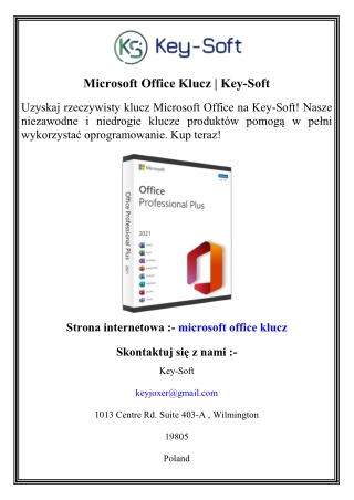 Microsoft Office Klucz   Key-Soft