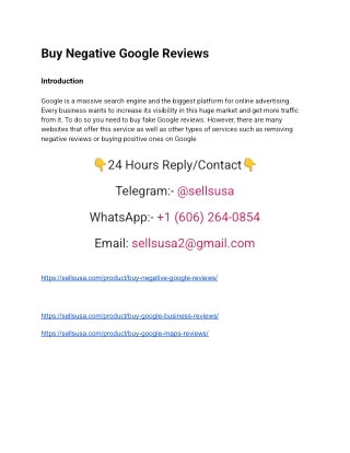 2 Top Best Site To Buy Negative Google Reviews
