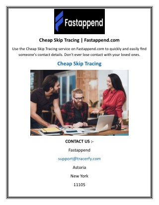 Cheap Skip Tracing | Fastappend.com