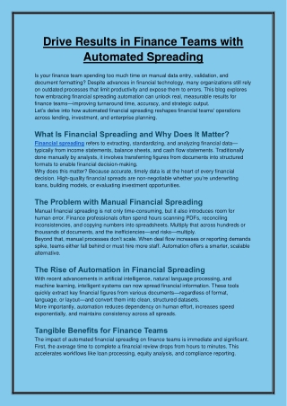 drive results in finance teams with automated