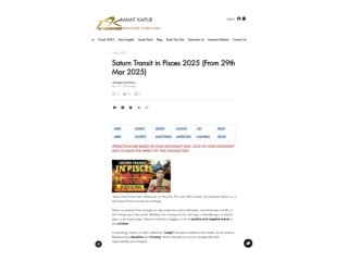Saturn Transit In Pisces 2025