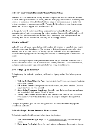 icebook9 your ultimate platform for secure online