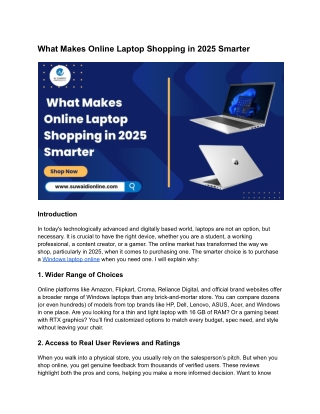 What Makes Online Laptop Shopping in 2025 Smarter