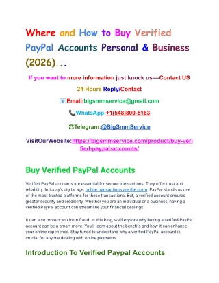 Buy PayPal Accounts for Personal or Business Use – 23 Trusted Sites