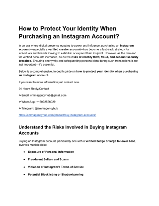 How to Protect Your Identity When Purchasing an Instagram Account_