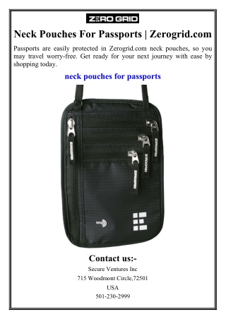 neck pouches for passports zerogrid com