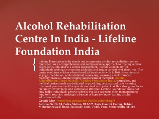 Best Alcohol Rehab Centers In India - Lifeline Foundation India
