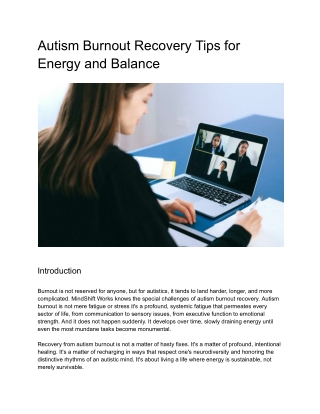 Autism Burnout Recovery Tips for Energy and Balance