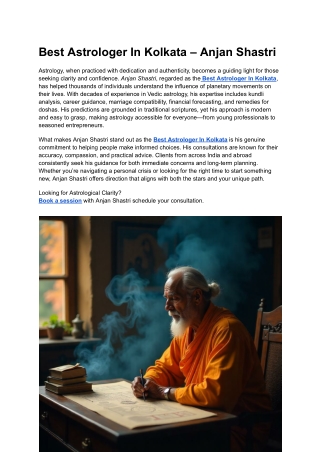 Best Astrologer In Kolkata – Anjan Shastri (5)