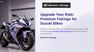 Buy Premium Fairings for Suzuki Bikes by Monster Fairing Shop Now for Best Deals